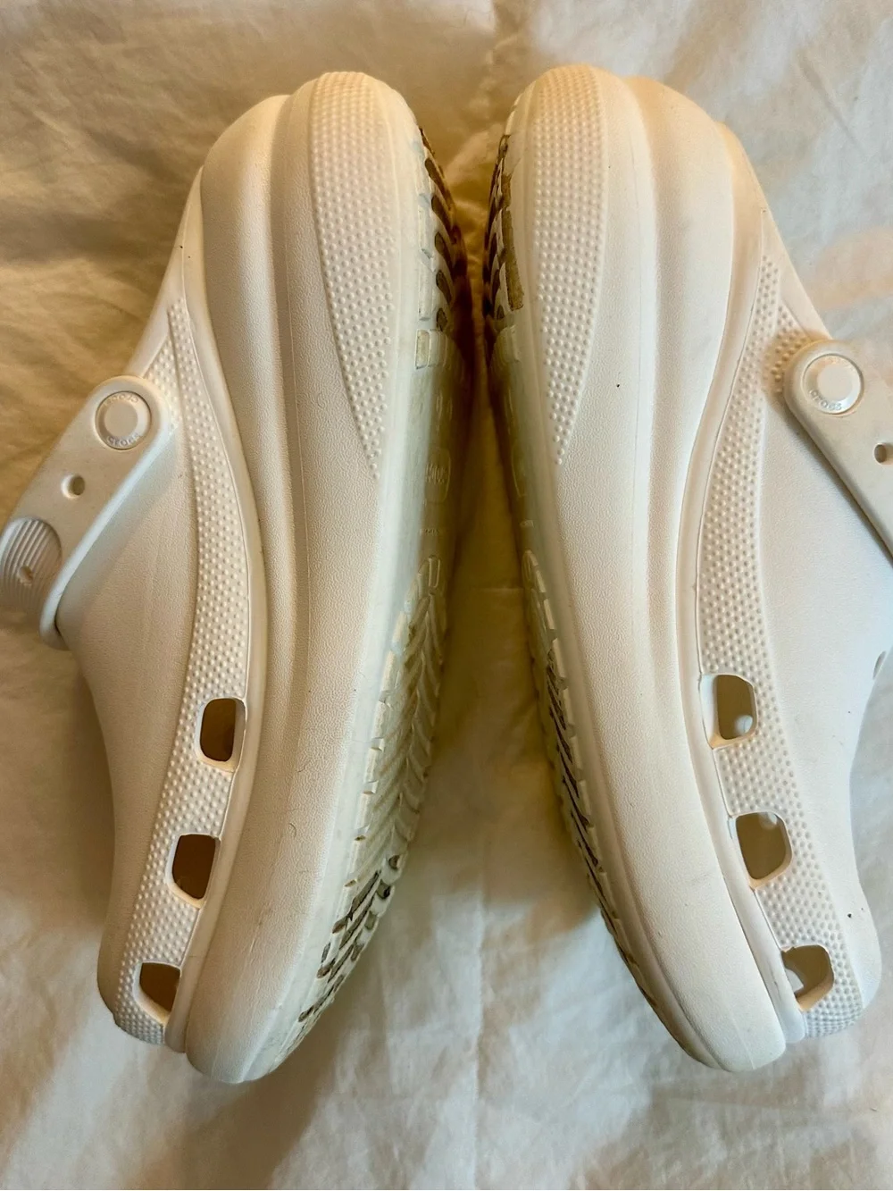 CROCS Classic Platform Clogs in White